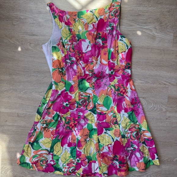 Chaps Cotton Floral Mini Dress - Picture 4 of 4